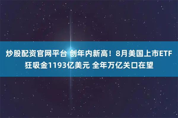 炒股配资官网平台 创年内新高！8月美国上市ETF狂吸金1193亿美元 全年万亿关口在望